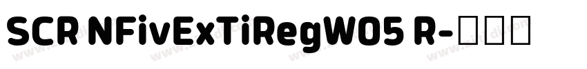 SCR NFivExTiRegW05 R字体转换